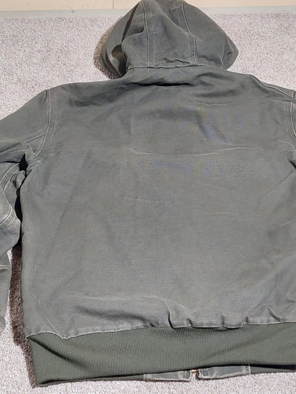 Vintage Carhartt J25 MOS Moss Green Sandstone Duck Active Farm Aged 2006 Size M - Picture 9 of 9